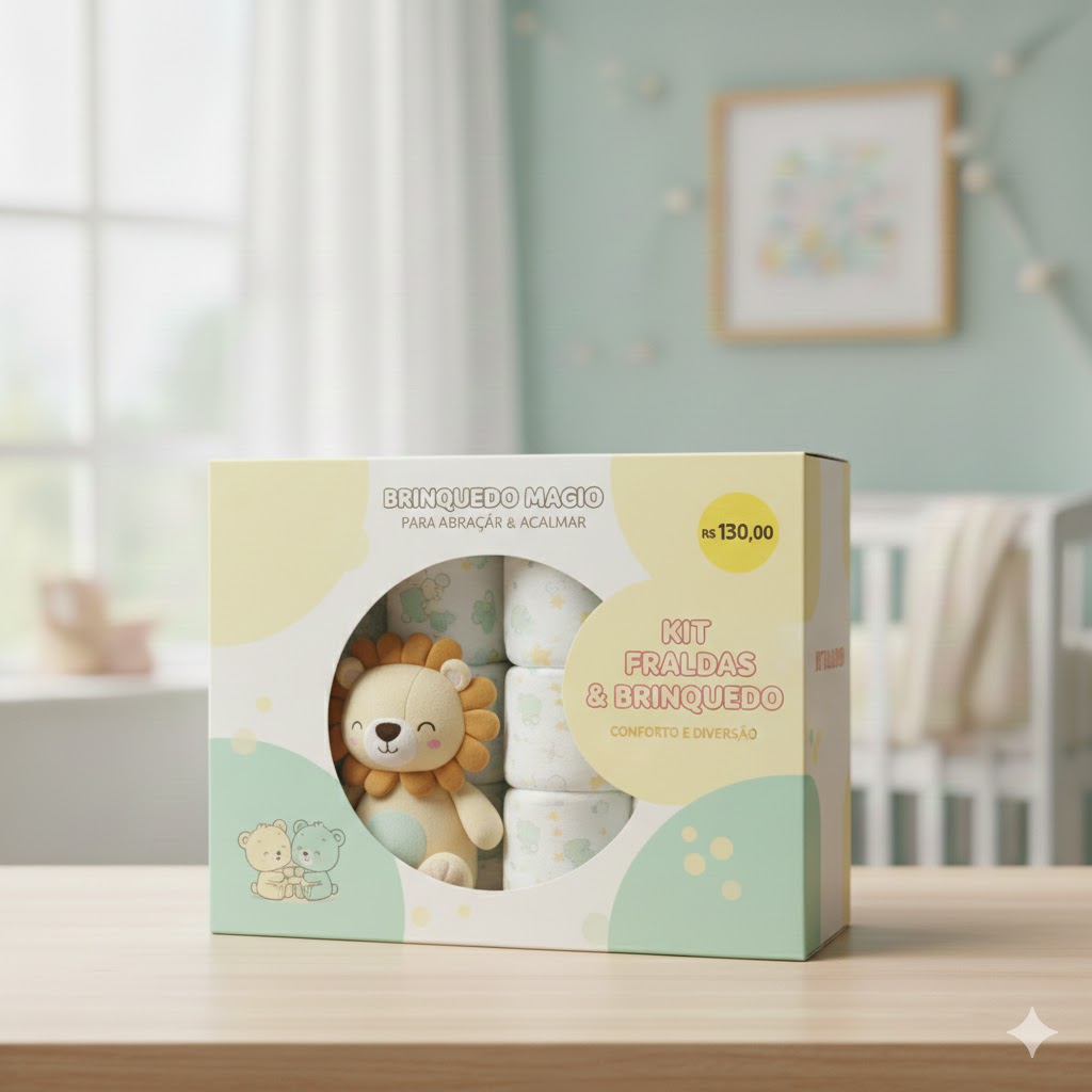 Kit Brinquedo e Fraldas
